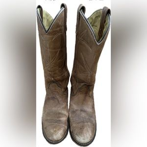 VINTAGE Acme Western Boots RARE Womens Size 5 C Brown/ Tan- Rodeo Boots